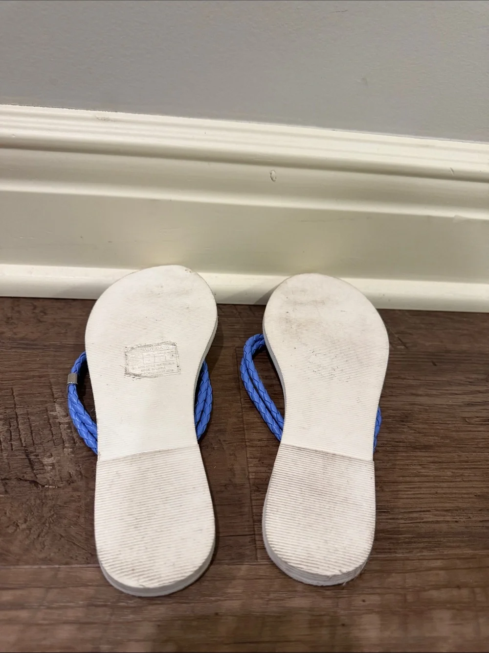 Nautica Pineapple Stripe Braided Sandals - Girls size 3